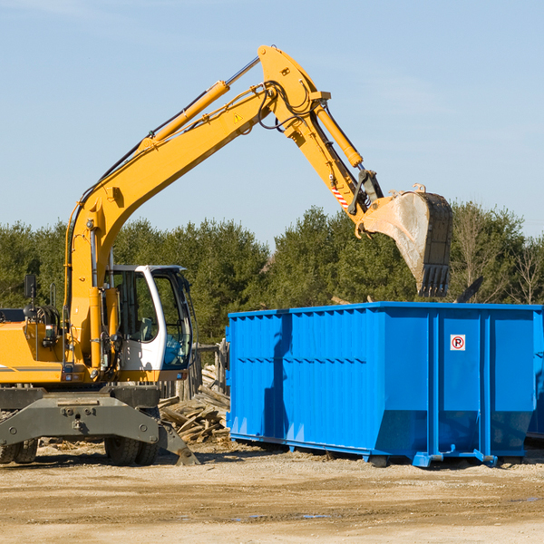 are there any restrictions on where a residential dumpster can be placed in Hastings